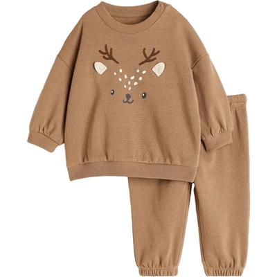 HM童装男婴套装2件式冬季舒适长袖卫衣长裤1172132