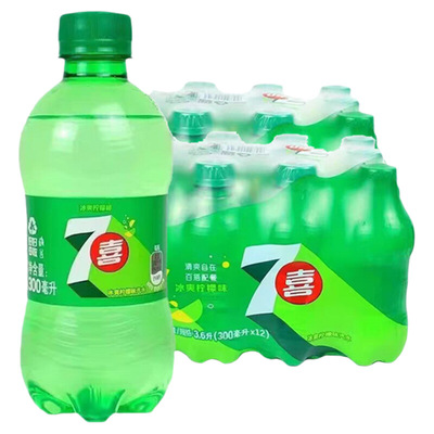 百事可乐七喜柠檬味汽水300ml迷你小瓶装碳酸饮料解渴饮品新日期