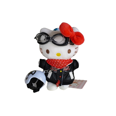 正版HelloKitty包包挂件机车款可爱毛绒可爱玩偶公仔凯蒂猫钥匙扣