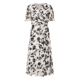 【桑蚕丝】Koradior珂莱蒂尔商场同款2025夏新款气质碎花连衣裙女