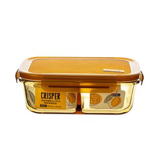 安买2025新茶色饭盒高硼硅玻璃保鲜盒可微波加热汤碗冰箱冷藏收纳