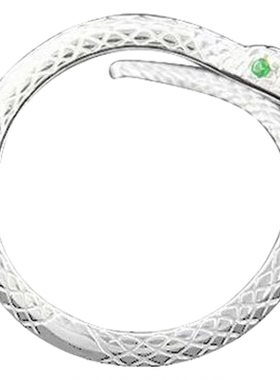 银蛇形戒指女轻奢2025年新款