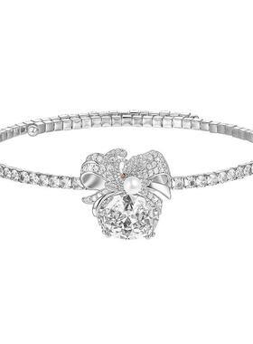 【精选礼物】MOH动物絮语系列天鹅舞水晶珍珠蝴蝶结聚会女款颈圈