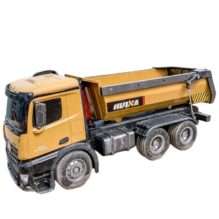 大号遥控自卸车合金翻斗工程车玩具儿童充电运输运载泥头卡车模型