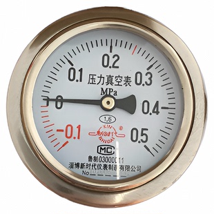 山东新华立式台式灭菌器配件淄博新时代压力真空表-0.1～0.5MPa