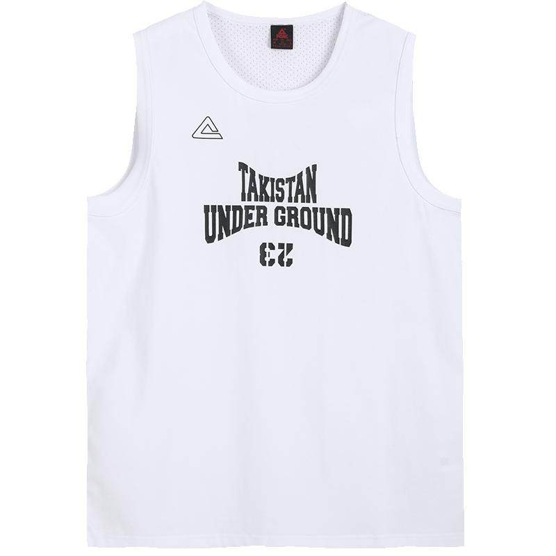 匹克篮球背心男士字母印花T恤2022夏新款UG系列透气运动训练上衣