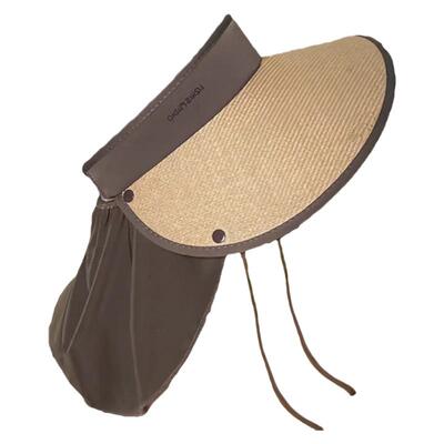 黑胶空顶防晒帽子女夏季骑车护颈