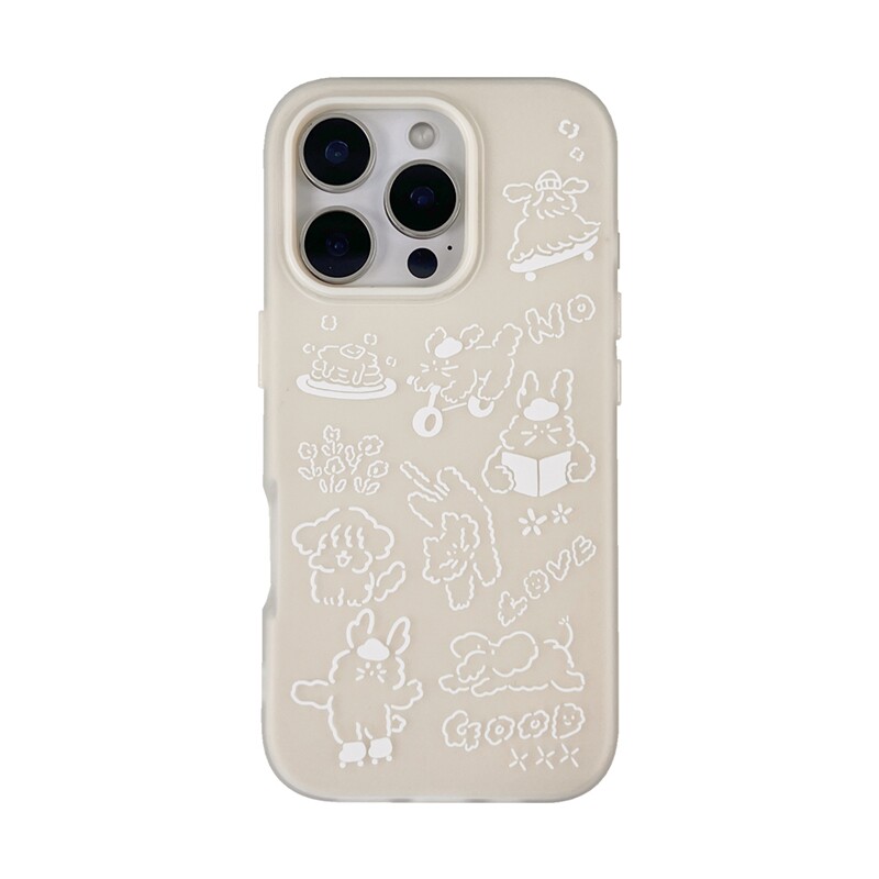 二合一（安卓颜色亮白/苹果米白）适用苹果17/华为mate70/荣耀300Pro/小米15手机壳原创简约iPhone13