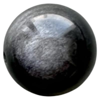 天然原矿100%银曜石单珠招财能量