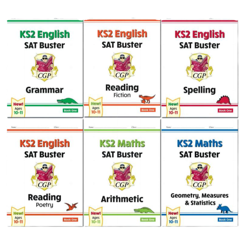 英国CGP原版 KS2 SAT Buster for the 2024 tests Book Ages 10-11 English Grammar Reading Spelling Non Fiction Maths英文原版