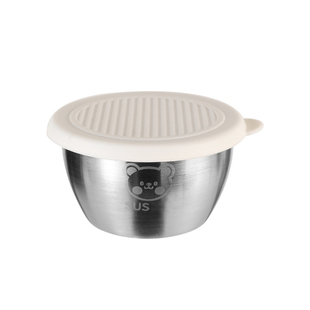 不锈钢迷你小熊酱汁杯带盖家用蘸料盒便携户外调味蘸料小碟