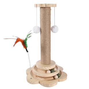 猫抓板耐磨不掉屑剑麻猫抓柱爪板猫玩具逗猫棒自嗨解闷猫爬架一体