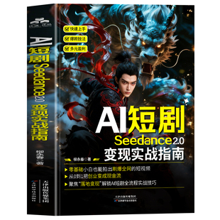正版 AI短剧Seedance2.0变现实战指南 Seedance2.0入门教程即梦AI短视频剪映制作短视频教程技巧大全 爆款短视频变现指南攻略书籍