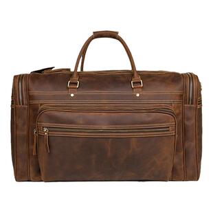 霸气超大真皮行李包复古疯马皮出差手提旅行包头层牛皮旅行袋60cm