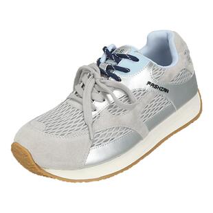 大码女鞋41到43显脚小秋季新款百搭运动鞋休闲系带圆头德训鞋潮款