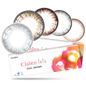 韩国茵洛Clalen美瞳日抛10片装混血大小直径彩色隐形眼镜秀智灰棕