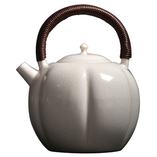 梵山堂陶壶烧水壶电陶炉苏打釉白泥煮茶壶提梁壶景德镇功夫茶具