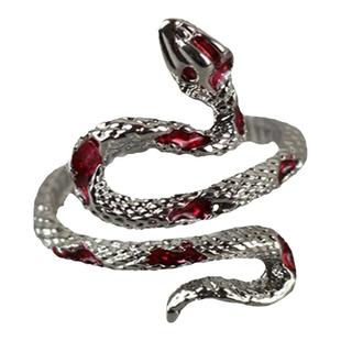 酷二丫暗黑蛇形戒指时尚小众设计遍体鳞伤的小蛇开口食指戒冷淡风