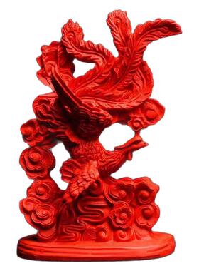 红朱砂朱雀摆件火凤凰八卦风水五行缺火补火饰品客厅玄关乔迁礼品
