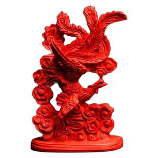 红朱砂朱雀摆件火凤凰八卦风水五行缺火补火饰品客厅玄关乔迁礼品