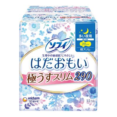 温柔肌15片安心尤妮佳夜用卫生巾