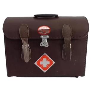 老式皮革医药箱乡村医生出诊箱药箱中医便携医疗箱急救包兽收纳箱