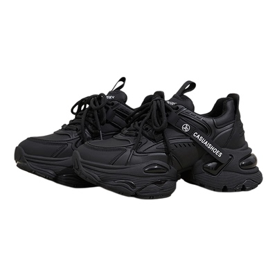 2025冬~黑色厚底松糕老爹鞋