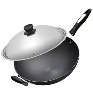 好嫂子硬质氧化不粘炒锅健康无油烟无涂层轻便圆底厨房用品煤气灶