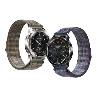 适用小米S4手表带s2智能watchs3手表s1小米color2运动balance尼龙回环s1pro华米Amazfit GTR4替换s4男女腕带