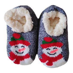 外贸儿童地板袜羊羔绒加厚地板鞋软底室内冬天防滑3-5岁卡通加绒