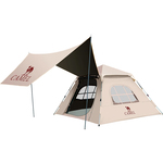 骆驼户外露营帐篷天幕二合一便携式折叠防雨加厚黑胶野外野营一体