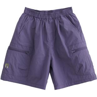 NNGZ女童透气速干工装短裤夏户外运动防泼水儿童休闲裤童装五分裤