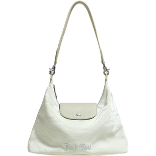 TOUTOU早春新款薄荷曼波托特包大容量绿色腋下包通勤单肩斜挎包女