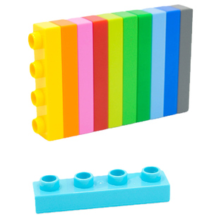 国产积木 大颗粒1x4低阶薄砖片儿童益智力拼装玩具模型基础件散件