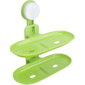 易·时代肥皂盒吸盘香皂架创意卫生间双层沥水壁挂免钉无痕浴室