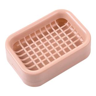 肥皂盒免打孔可爱创意网格肥皂盒沥水双层沥水香皂架家用香皂盒子