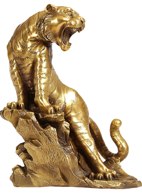 黄铜老虎摆件《上山虎》