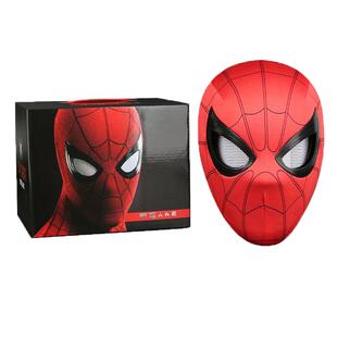 蜘蛛侠头套可动眼睛面具迈尔斯头盔cos面罩万圣节送儿童玩具礼物