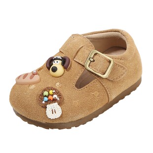 女宝宝单鞋软底加绒学步鞋子一岁男童卡通婴儿童勃肯鞋秋冬季新款