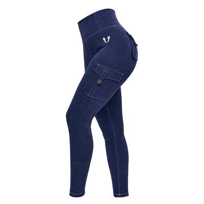 牛仔马甲线瑜伽服高腰