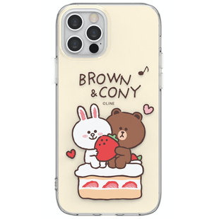 LINE布朗熊蛋糕适用于iPhone15手机壳ProMax保护14plus套13软边框12可爱max