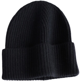 AI家意式休闲运动风减龄纯羊绒便帽 针织冷帽欧美包头帽子男女