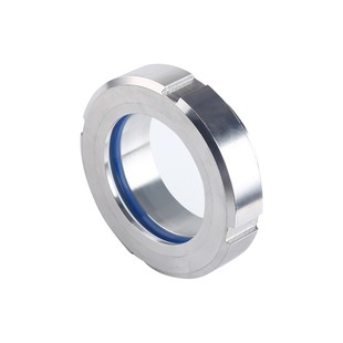 304不锈钢活接视镜卫生级焊接玻璃视窗316由任螺纹活结视镜51 89