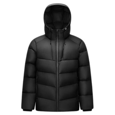 森马防泼水发热连帽鹅绒羽绒服男