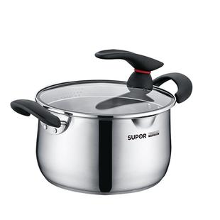 苏泊尔汤锅不锈钢锅家用加厚泡面锅小奶锅煮锅炖锅双耳加深厨具