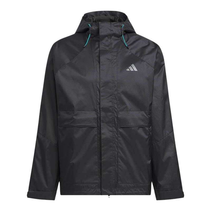 Adidas阿迪达斯男装2026春季户外防风梭织连帽运动夹克外套KR2493