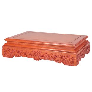 摆件底座加高托架实木质展示花瓶花盆石头工艺品红木佛像茶壶盆景