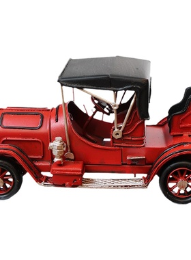 纯手工铁皮老爷车复古装饰摆件