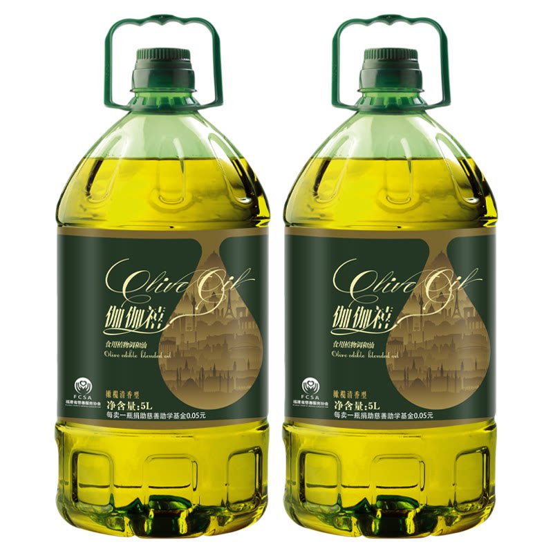 伽伽禧橄榄清香型食用调和油5L*2
