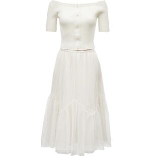 【ONLY奥莱】春季新款时尚设计感针织中长款套装连衣裙女